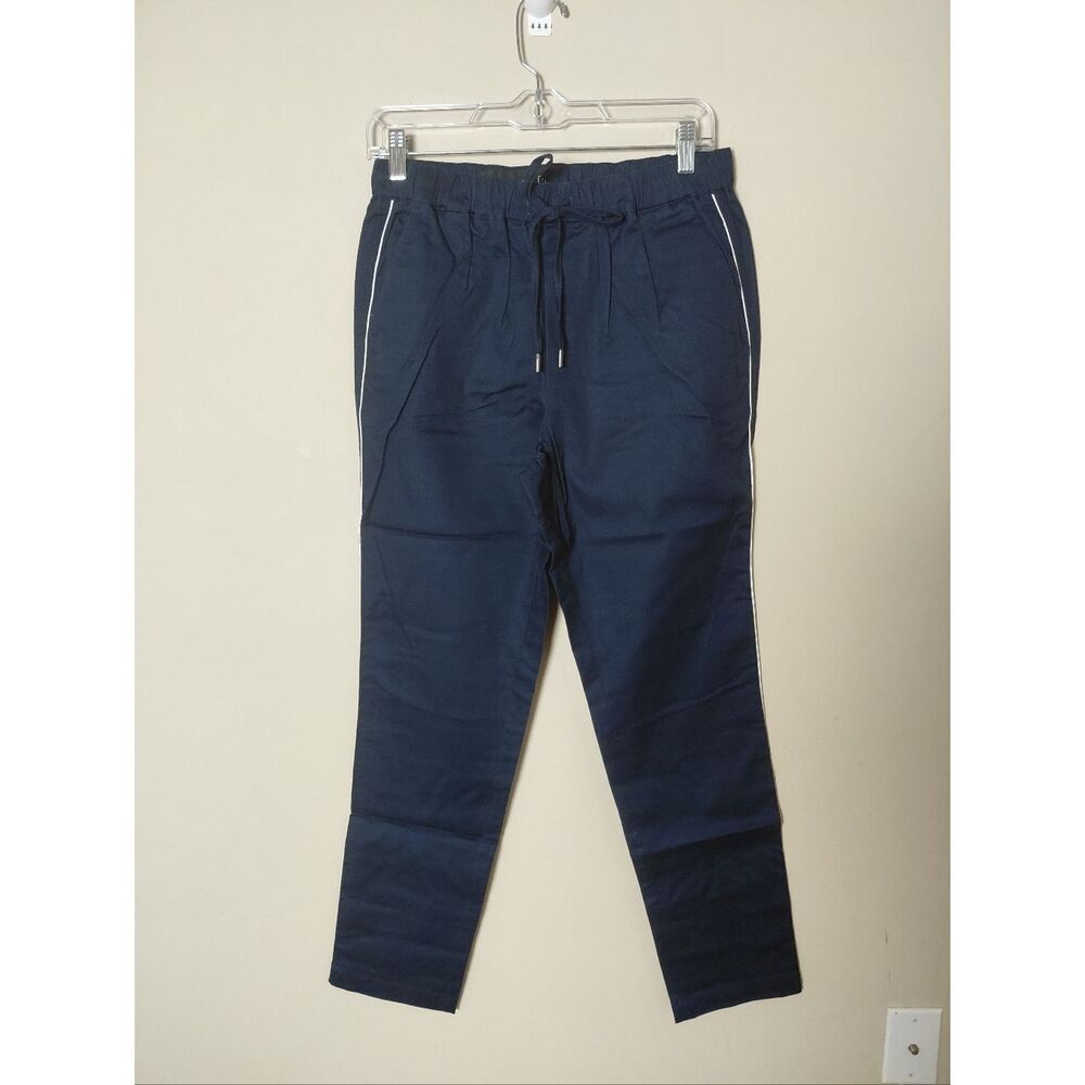 Wildfang The Essential Piped Drawstring Pant Navy Blue Size Small Nwt — image 5 of 8